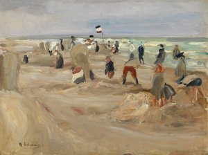 Na praia de Noordwijk de Max Liebermann