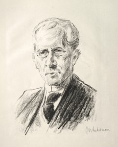 Pasta de madeira Arno: Portrait Arno Holz, 1923. de Max Liebermann