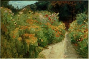 Plantas perenes florais no jardim Wannsee de Max Liebermann