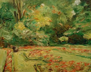 O terraço de flores no Wannseegarten ao norte de Max Liebermann