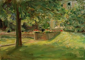 O terraço de flores a sudoeste - Wannseegarten de Max Liebermann