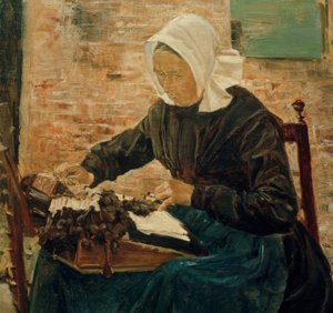 Uma fabricante de rendas holandesa de Max Liebermann