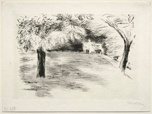 Jardim em Wannsee, Alemanha. de Max Liebermann