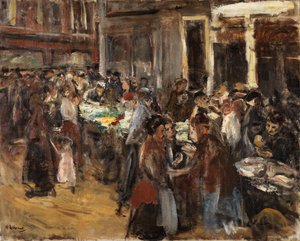 Mercado de legumes em Amesterdão de Max Liebermann