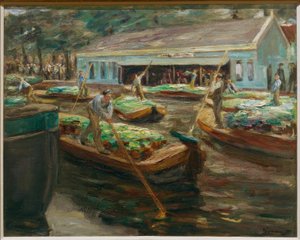 Mercado de vegetais em Delft de Max Liebermann