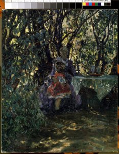"Jardim em uma Villa em Wannsee em Berlim"" (Jardim na Villa em Wannsee) Pintura de Max Liebermann (1847-1935) 1911 Mikalojus Konstantinas Ciurlionis Museum of Fine Arts, Kaunas, Lituânia de Max Liebermann