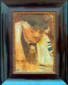 Judeu em xale de oração de Max Liebermann