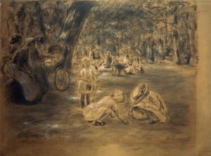 Parque infantil no Tiergarten de Max Liebermann