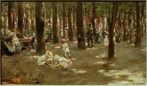 Parque infantil no Tiergarten em Berlim de Max Liebermann