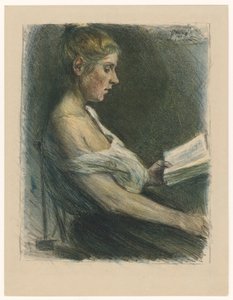 Rapariga a ler de Max Liebermann