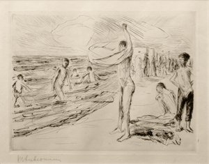 M.Liebermann, banhando meninos ao vento de Max Liebermann