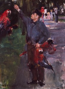 Homem com papagaios (óleo sobre tela) de Max Liebermann