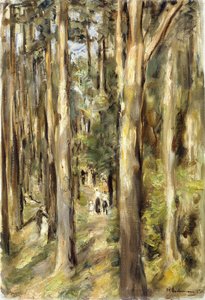 Piquenique na floresta, 1920 de Max Liebermann