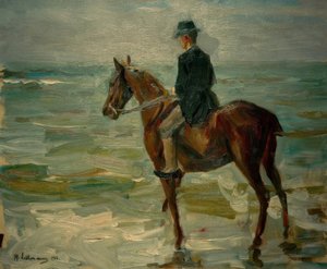 Cavaleiro no mar para a esquerda de Max Liebermann