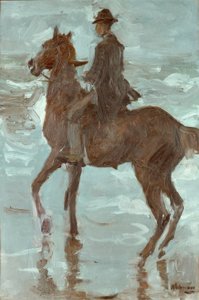 Cavaleiro na praia de Max Liebermann
