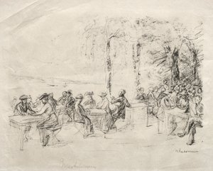 Restaurante na água. de Max Liebermann