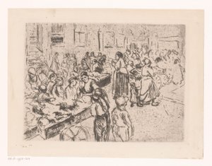 Comércio de rua no antigo bairro judeu de Amsterdã de Max Liebermann