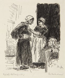 Duas mulheres a conversar de Max Liebermann