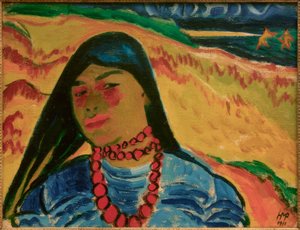 Na praia de Nidden de Max Pechstein
