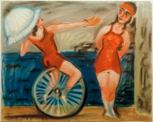 Ciclistas de monociclo de Max Pechstein