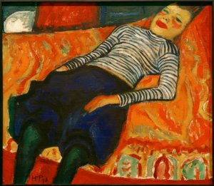 Menina deitada de Max Pechstein
