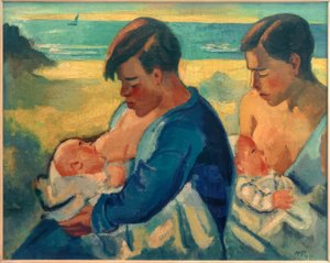 Mães que amamentam de Max Pechstein