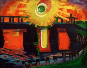 pôr do sol de Max Pechstein
