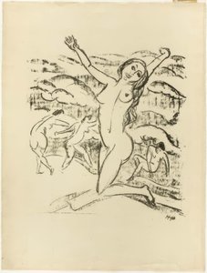 Mulher ajoelhada, exultante, de The Samland Ode de Max Pechstein