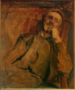 Auto-retrato na cadeira de Max Slevogt