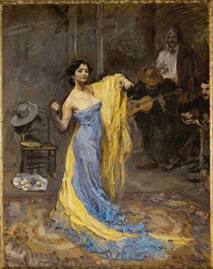 A bailarina Marietta di Rigardo ... (óleo sobre tela) de Max Slevogt