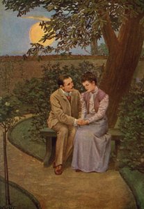 Ilustração para Jane Eyre por Charlotte Bronte (lito colorido)