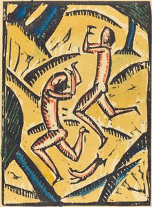 Dois dançarinos nus em uma paisagem de Max Zachmann