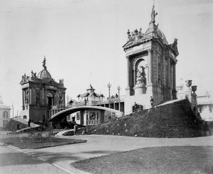 Ponte de concreto, Exposição de toda a Rússia, Nizhny Novgorod, Rússia, 1896.