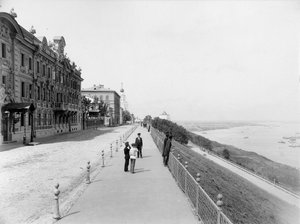 Strelka, confluência dos rios Volga e Oka, Nizhny Novgorod, Rússia, 1896
