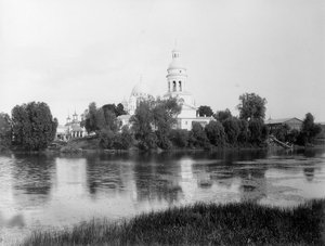 A Catedral do Salvador, a Antiga Catedral da Feira, Nizhny Novgorod, Rússia, 1896