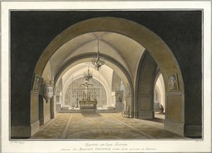 Interior da Igreja do Santo Sepulcro no local do Gólgota, 1821