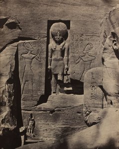 Abu Simbel, Esculturas na Entrada do Spéos de Phré de Maxime Du Camp