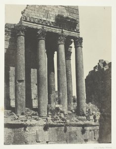 Baalbeck (Heliópolis), Templo de Júpiter, vista tirada do ângulo sudeste; Síria de Maxime Du Camp