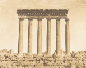 Colonnade of the Temple of the Sun, Baâlbek Heliopolis, 15 de setembro de 1850. de Maxime Du Camp