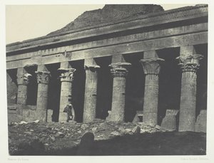 Grande Templo de Ísis em Philoe, Galeria Oriental, Núbia, 184951, impresso em 1852. de Maxime Du Camp