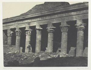 Grande Templo de Ísis em Filo, Galerie Orientale; Núbia, chapa 73 do álbum "Egypte, Nubie, Palestine et Syrie" (1852) de Maxime Du Camp
