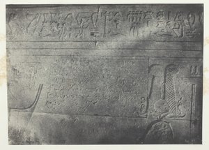 Grande Templo de Ísis em Philoe, inscrição demótica, Núbia, 184951, impresso em 1852. de Maxime Du Camp