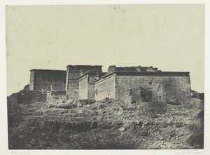 Grande Templo de Ísis em Filo, vista geral do norte; Núbia, chapa 80 do álbum "Egypte, Nubie, Palestine et Syrie" (1852) de Maxime Du Camp