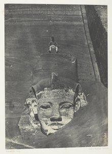 Ibsamboul, Colosse Occidental Du Spéos De Phrè; Núbia, chapa 107 do álbum "Egypte, Nubie, Palestine et Syrie" (1852) de Maxime Du Camp