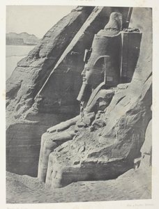 Ibsamboul, Colosse Oriental Du Spéos De Phrè, Vu De Profil; Nubie, chapa 104 do álbum "Egypte, Nubie, Palestine et Syrie" (1852) de Maxime Du Camp