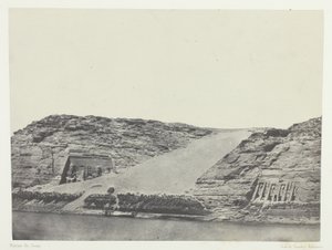 Ibsamboul, Les Deux Spéos; Nubie, chapa 101 do álbum "Egypte, Nubie, Palestine et Syrie" (1852) de Maxime Du Camp