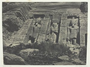 Ibsambul, Southern Part Of The Hathor Spéos, Nubia, 184951, impresso em 1852. de Maxime Du Camp