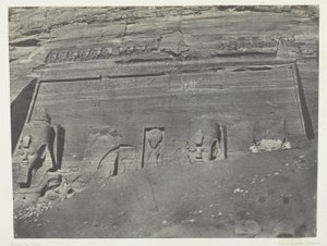 Ibsamboul, Vue Générale Du Grand Spéos De Phrè; Nubie, chapa 102 do álbum "Egypte, Nubie, Palestine et Syrie" (1852) de Maxime Du Camp