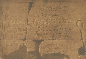 Inscrição demótica, segundo Pilar do Templo de Ísis, em Philae, 15 de abril de 1850. de Maxime Du Camp