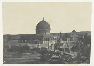 Jerusalém, Mesquita de Omar, Palestina, 184951, impressa em 1852. de Maxime Du Camp